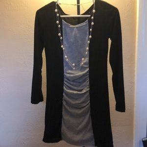 NWOT Black & Gray Long-sleeve Dress